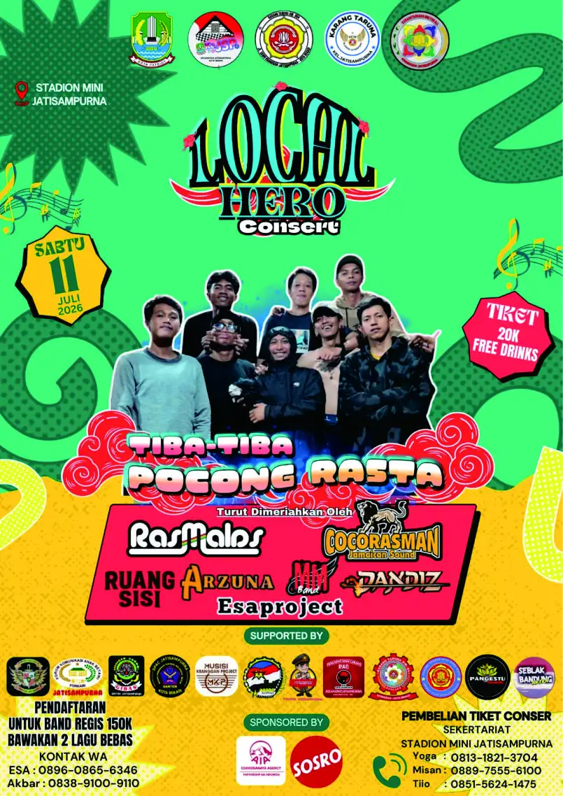 Jatisampurna Punya Talenta, Local Hero Concert, Catat Tanggal dan Waktunya, Pastikan Kamu Sudah Daftar!